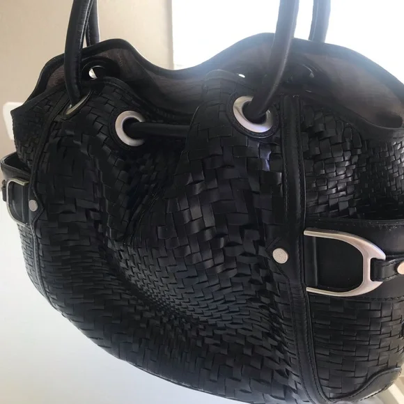 COLE HAAN Woven Leather Bag EUC! - Picture 4 of 13